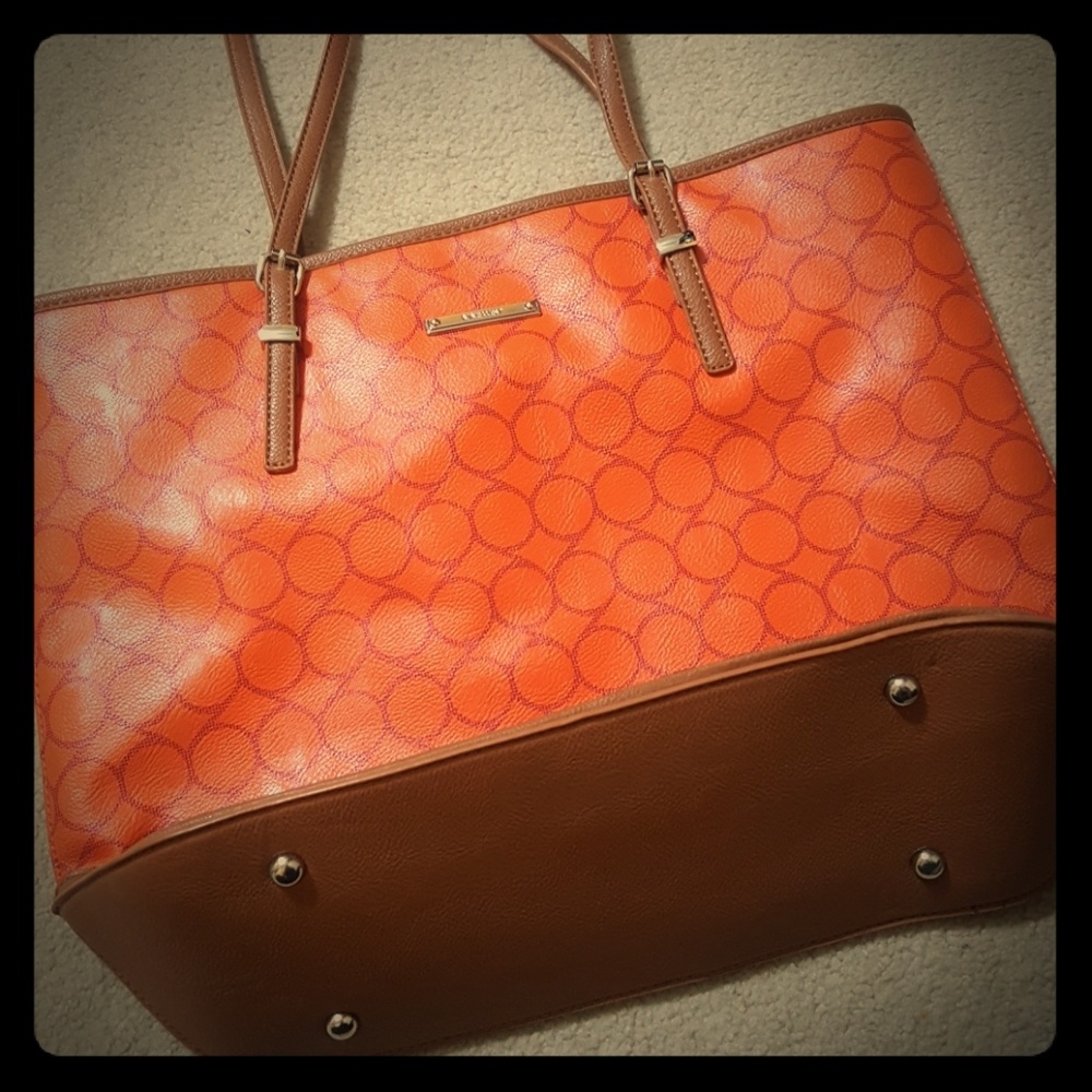 Yellow tan tote bag
